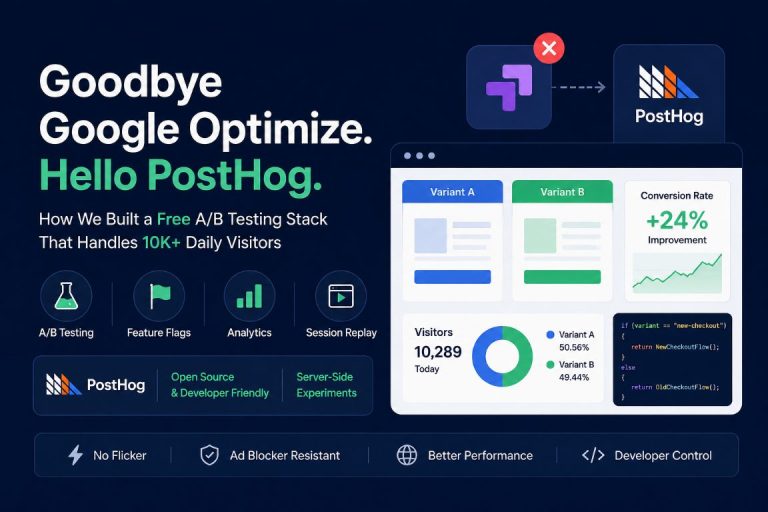 How We Replaced Google Optimize with a Free A/B Testing Stack That Handles 10K+ Daily Visitors