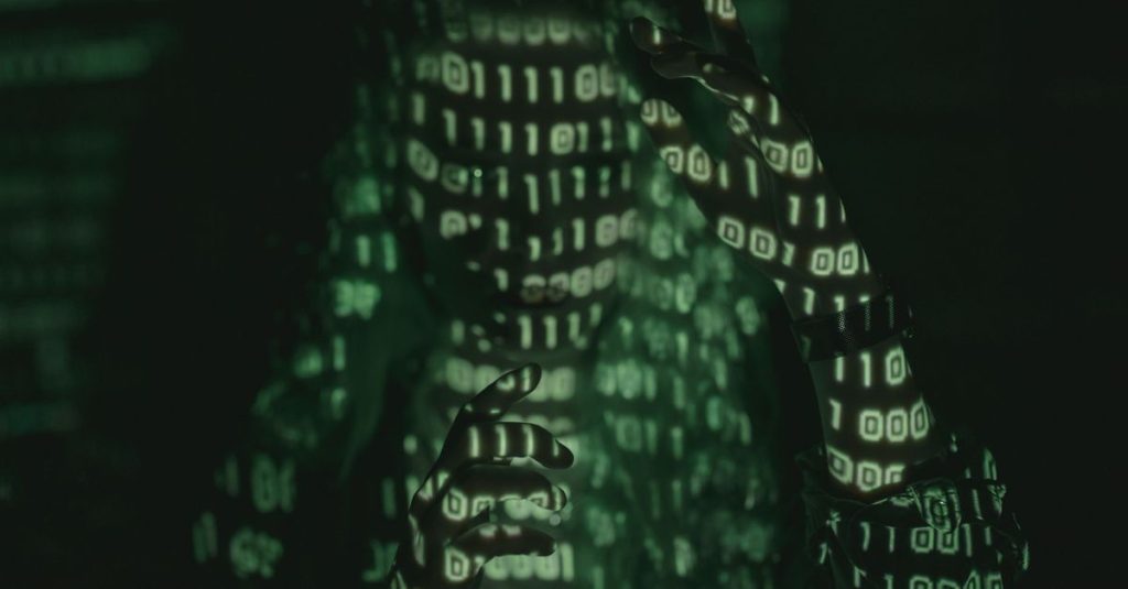 Illustration of cybersecurity threats targeting corporate services